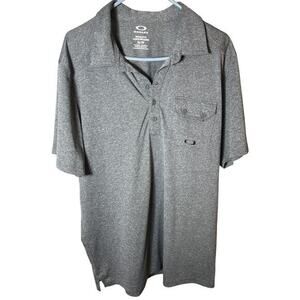 OAKLEY Xl Regular Fit Men’s Gray Polo Shirt Short‎ Sleeve RN 96548